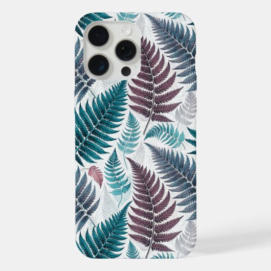 Vintage-style botanical fern leaves iPhone hülle (Rückseite)