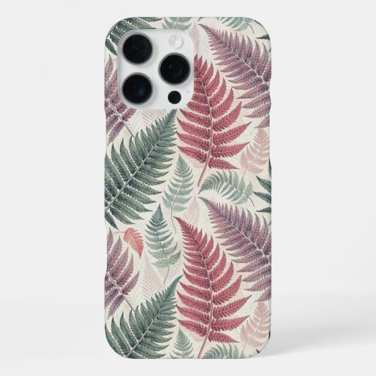 Vintage-style botanical fern leaves iPhone hülle (Rückseite)