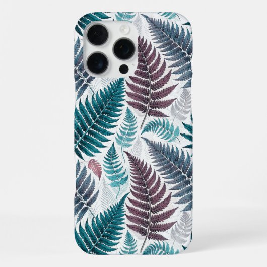 Vintage-style botanical fern leaves iPhone hülle (Rückseite)