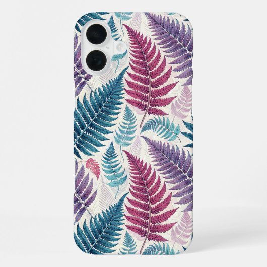 Vintage-style botanical fern leaves iPhone hülle (Rückseite)