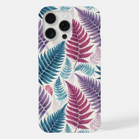 Vintage-style botanical fern leaves iPhone hülle (Rückseite)