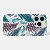 Vintage-style botanical fern leaves iPhone hülle (Rückseite (Horizontal))