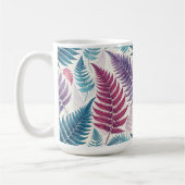 Vintage-style botanical fern leaves kaffeetasse (Links)