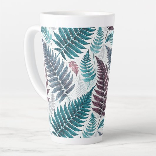 Vintage-style botanical fern leaves milchtasse (Linke Ecke)