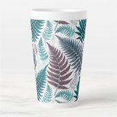 Vintage-style botanical fern leaves milchtasse (Vorderseite)