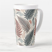 Vintage-style botanical fern leaves milchtasse (Rechte Ecke)