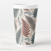 Vintage-style botanical fern leaves milchtasse (Vorderseite)