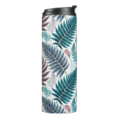 Vintage-style botanical fern leaves thermosbecher (Nach links gedreht)