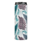 Vintage-style botanical fern leaves thermosbecher (Rückseite)