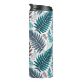 Vintage-style botanical fern leaves thermosbecher (Nach rechts gedreht)