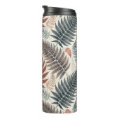 Vintage-style botanical fern leaves thermosbecher (Nach rechts gedreht)