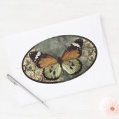 Vintage Style Butterfly Gothic Ovaler Aufkleber (Umschlag)