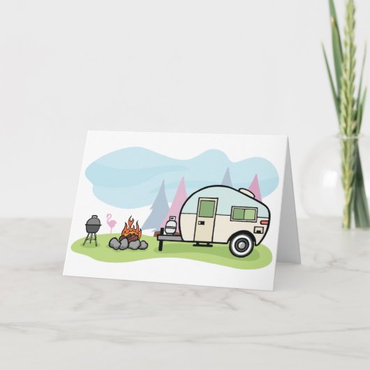 Vintage Style Camper Greeting Cards Karte (Vorderseite)