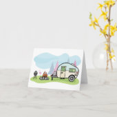 Vintage Style Camper Note Cards Karte (Gelbe Blume)