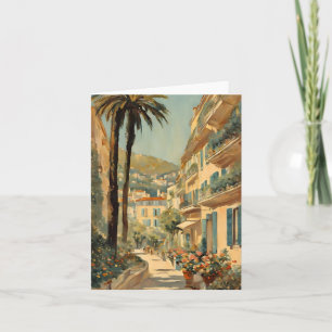 Vintage Style Cannes Französisch Reise Aquarell Karte