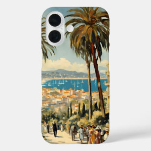 Vintage Style Cannes Französische Reise Aquarell iPhone 16 Hülle