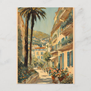 Vintage Style Cannes Französische Reise Aquarell Feiertagspostkarte