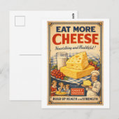Vintage-Style Cheese Advertisement Postkarte (Vorne/Hinten)