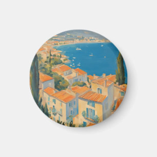 Vintage Style Côte d'Azur Französische Reise Aquar Magnet