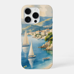 Vintage Style Côte d'Azur Französische Reise iPhone 16 Pro Hülle