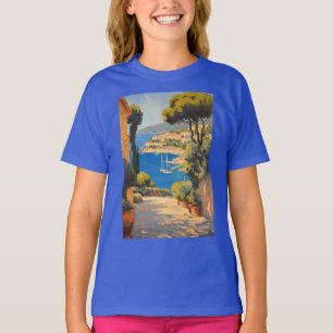 Vintage Style Côte d'Azur Französische Reisemalere T-Shirt