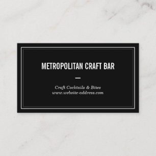 Vintage Style Craft Bar, Restaurant Geschäftskarte Visitenkarte