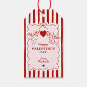 Vintage Style Cupid Doodles Happy Valentine's Day Geschenkanhänger (Vorderseite)