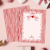 Vintage Style Cupid Doodles Valentine's Day Theme Mitteilungskarte