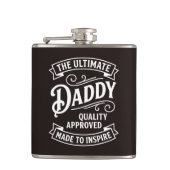 Vintage Style Daddy Approved-Flasche Flachmann (Vorderseite)