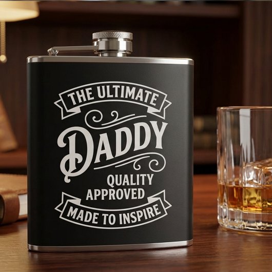 Vintage Style Daddy Approved-Flasche Flachmann