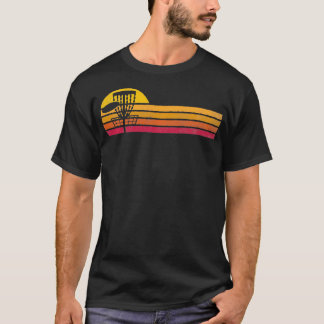 Vintage Style Disc Golf Silhouette Retro Sonnenunt T-Shirt
