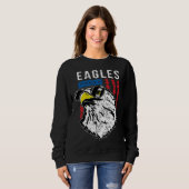 Vintage style Eagles flying sunglasses American fl Sweatshirt (Vorne ganz)