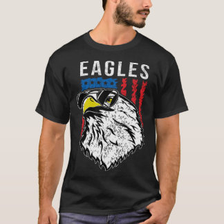 Vintage style Eagles flying sunglasses American fl T-Shirt