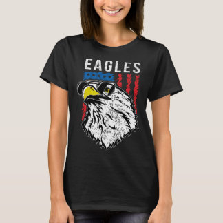 Vintage style Eagles flying sunglasses American fl T-Shirt