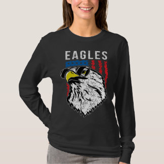 Vintage style Eagles flying sunglasses American fl T-Shirt