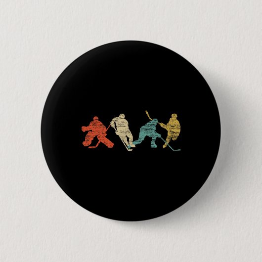 Vintage Style Eishockey Button (Vorderseite)