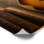 Vintage-Style Electric Archtop Guitar Poster (Ecke)