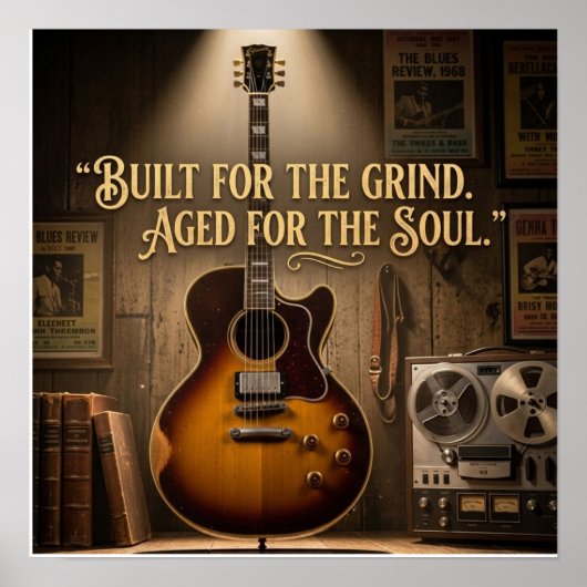 Vintage-Style Electric Archtop Guitar Poster (Vorne)
