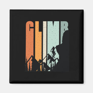 Vintage Style Felsenklettern Retro Bouldering Klet Magnet