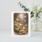 Vintage-Style Firefly Illustration Postkarte (Stehend Vorderseite)