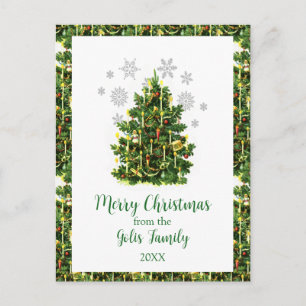 Vintage Style Frohe Weihnachten Postkarte