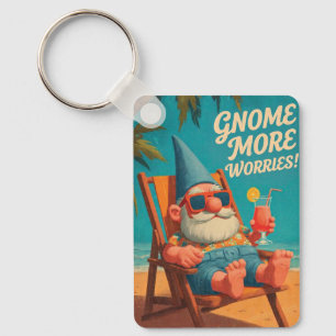 Vintage Style Gnom Strand Urlaub Design Schlüsselanhänger