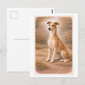 Vintage-Style Greyhound Postkarte (Vorne/Hinten)