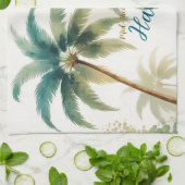 Vintage Style Hawaiian Travel Honolulu Geschirrtuch (Gefaltet)