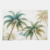 Vintage Style Hawaiian Travel Honolulu Geschirrtuch (Horizontal)