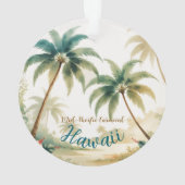 Vintage Style Hawaiian Travel Honolulu Ornament (Rückseite)