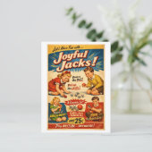 Vintage-Style Jacks Advertisement Postkarte (Stehend Vorderseite)