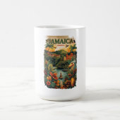 Vintage Style Jamaica Travel Illustration Kaffeetasse (Mittel)
