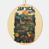 Vintage Style Jamaica Travel Illustration Keramik Ornament (Links)