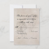 Vintage Style Jellyfish Beach Wedding RSVP Card (Rückseite)